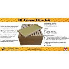 Assembled 10 Frame Deep Hive Kit (With One Piece Plastic Frames) Assembled 10 Frame Deep Hive Kit (With One Piece Plastic Frames)