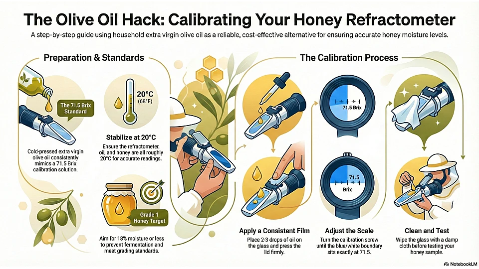 Calibrating Honey Refractometers with Oil