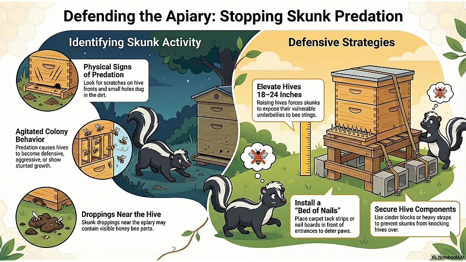 Defending Apiaries Against Skunk Predation Defending Apiaries Against Skunk Predation