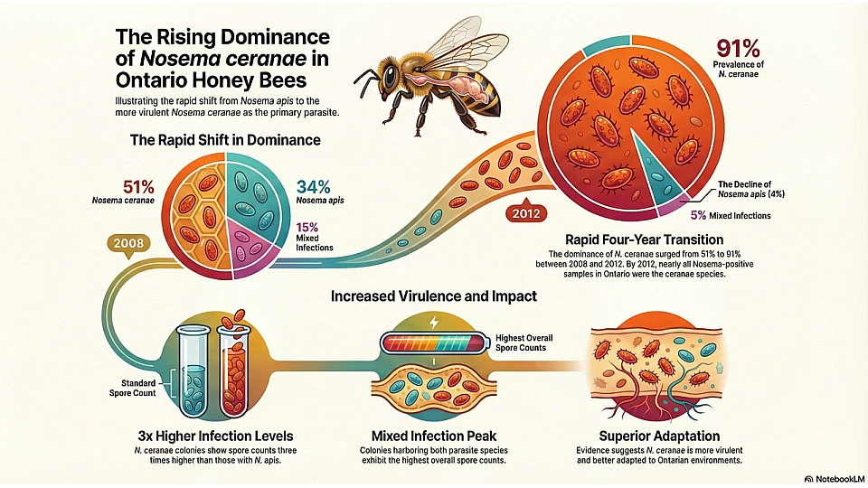 Nosema ceranae Dominance in Bees