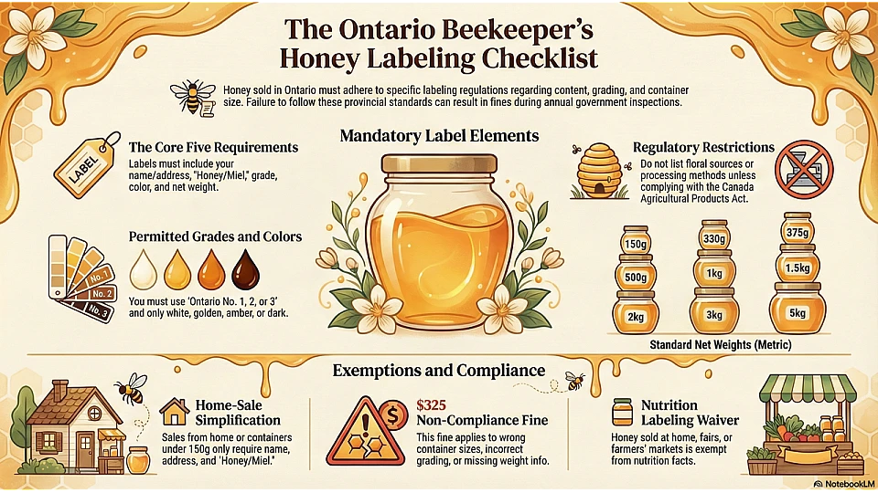 Ontario Honey Labeling Checklist Ontario Honey Labeling Checklist