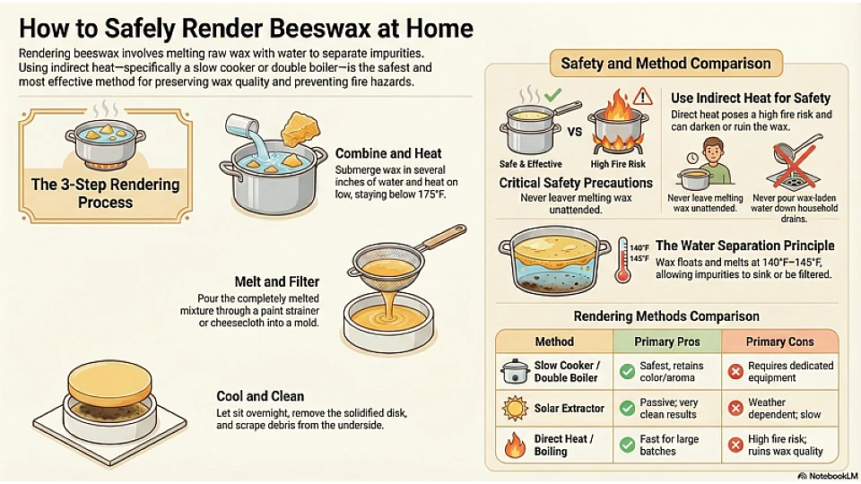 Rendering Beeswax Safely at Home Rendering Beeswax Safely at Home