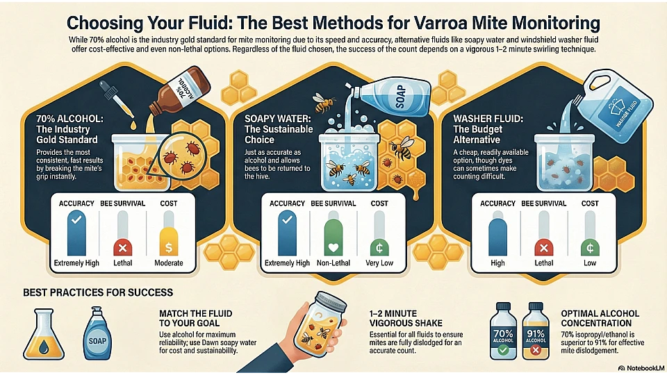 Varroa Mite Monitoring Fluid Comparison Varroa Mite Monitoring Fluid Comparison
