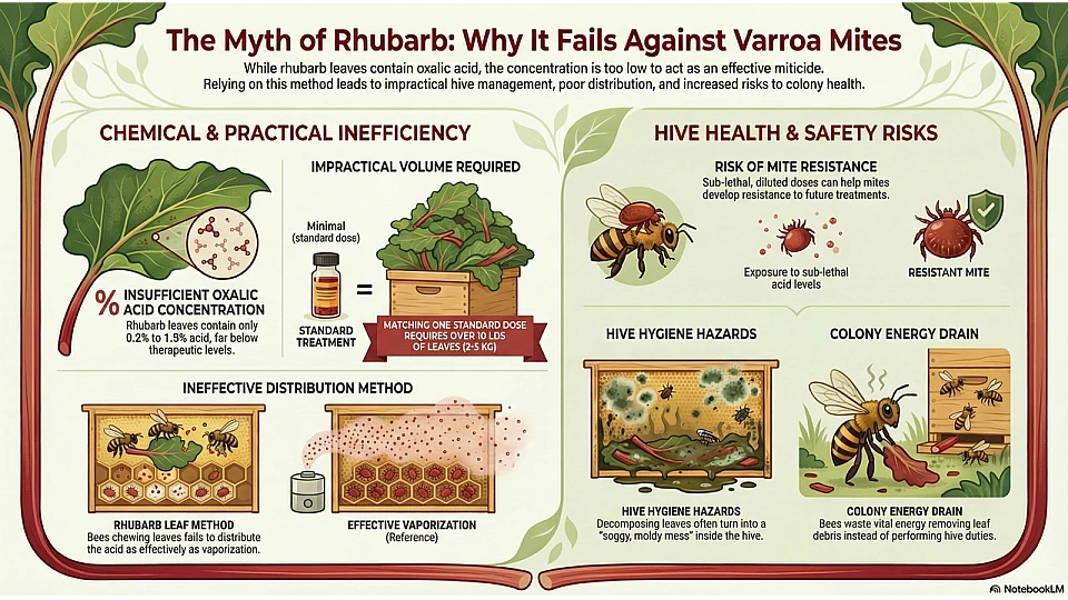 Why Rhubarb Fails Against Mites