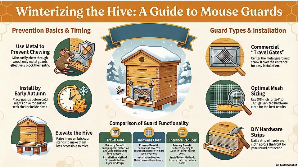Winterizing Hives: Mouse Guard Guide Winterizing Hives: Mouse Guard Guide