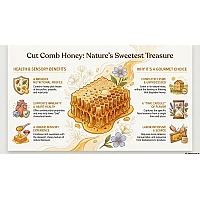 Cut Comb Honey: Sweetest Nature Treasure Cut Comb Honey: Sweetest Nature Treasure