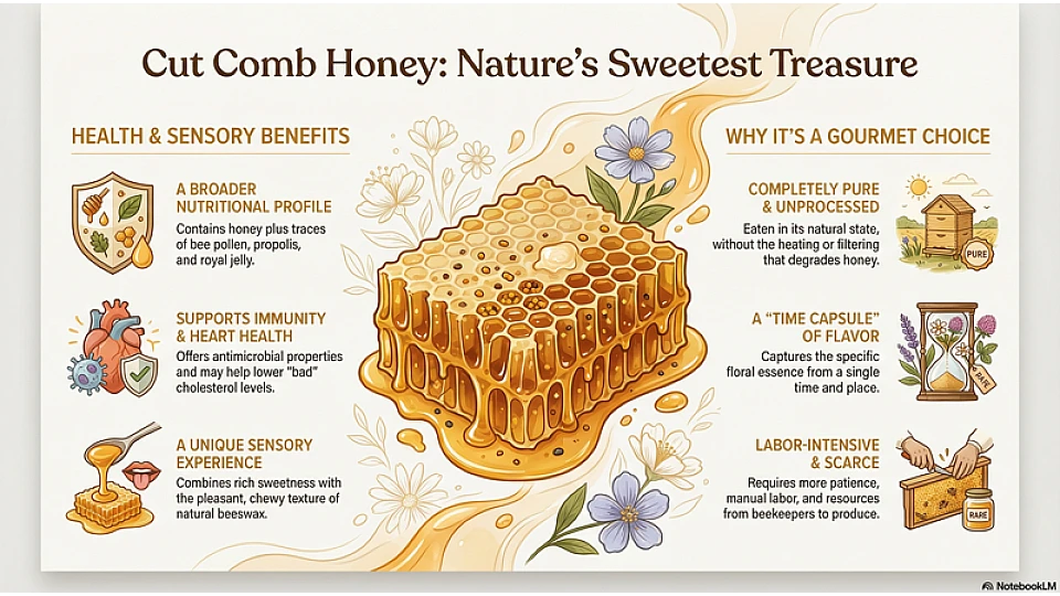 Cut Comb Honey: Sweetest Nature Treasure