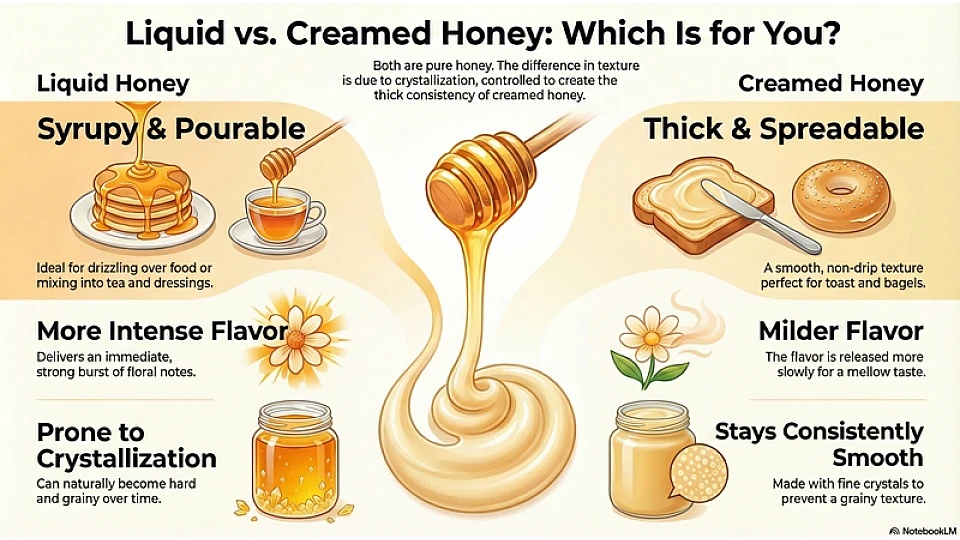 Liquid vs. Creamed Honey Guide