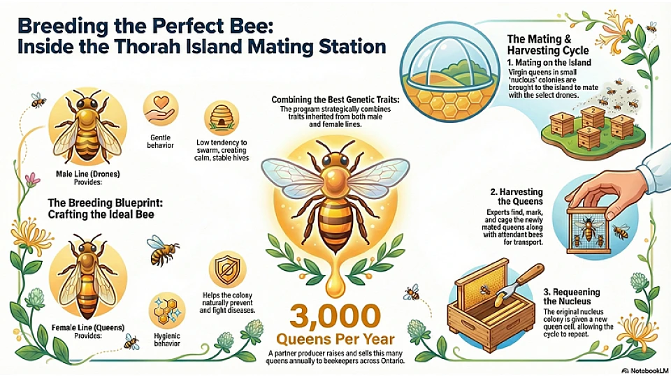 Buckfast Queen Breeding and Mating Operations on Thorah Island