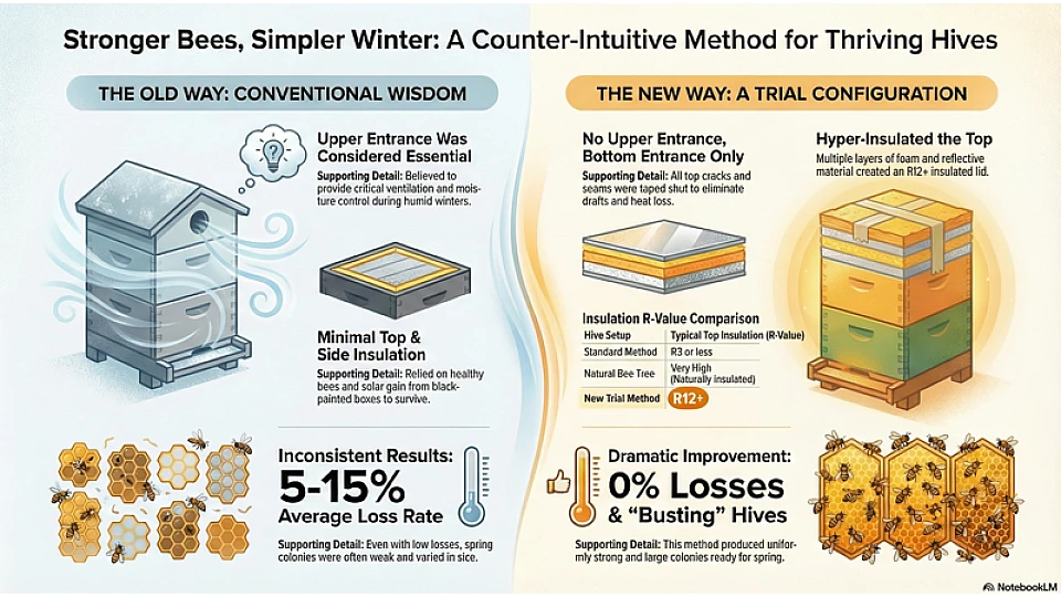 Wintering Bees: High Insulation and Bottom Entrance Success Wintering Bees: High Insulation and Bottom Entrance Success